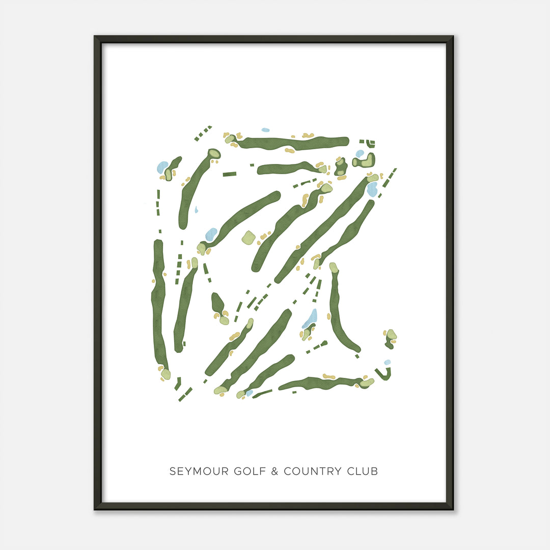 Print of Seymour Golf & Country Club Modern Map