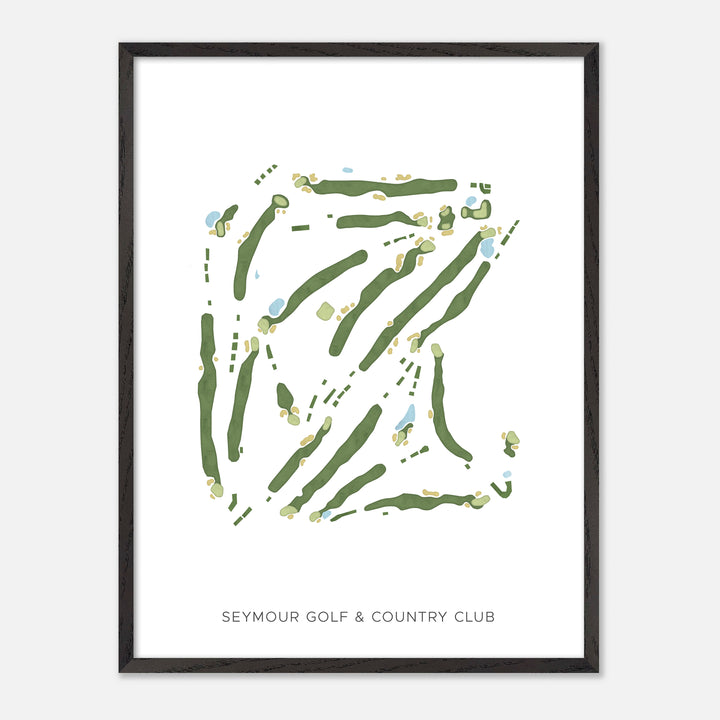 Print of Seymour Golf & Country Club Modern Map