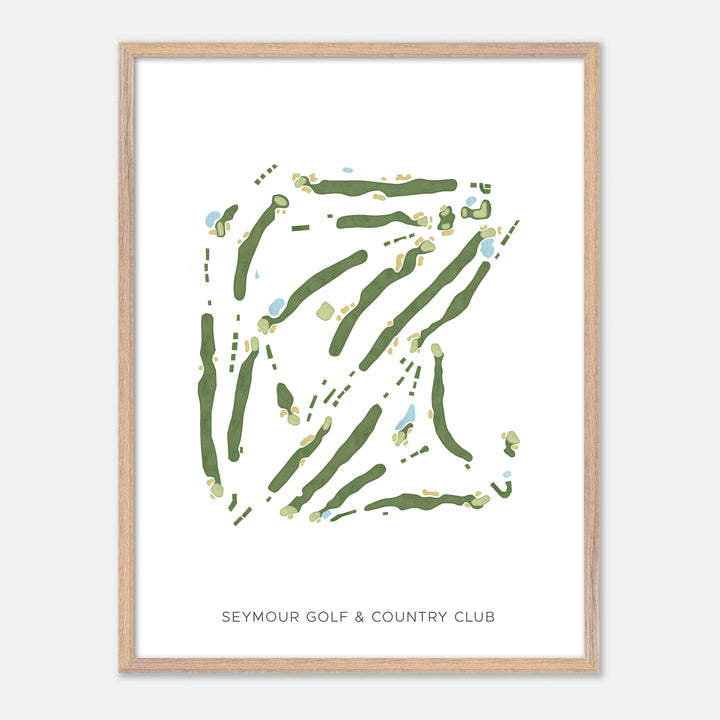 Print of Seymour Golf & Country Club Modern Map