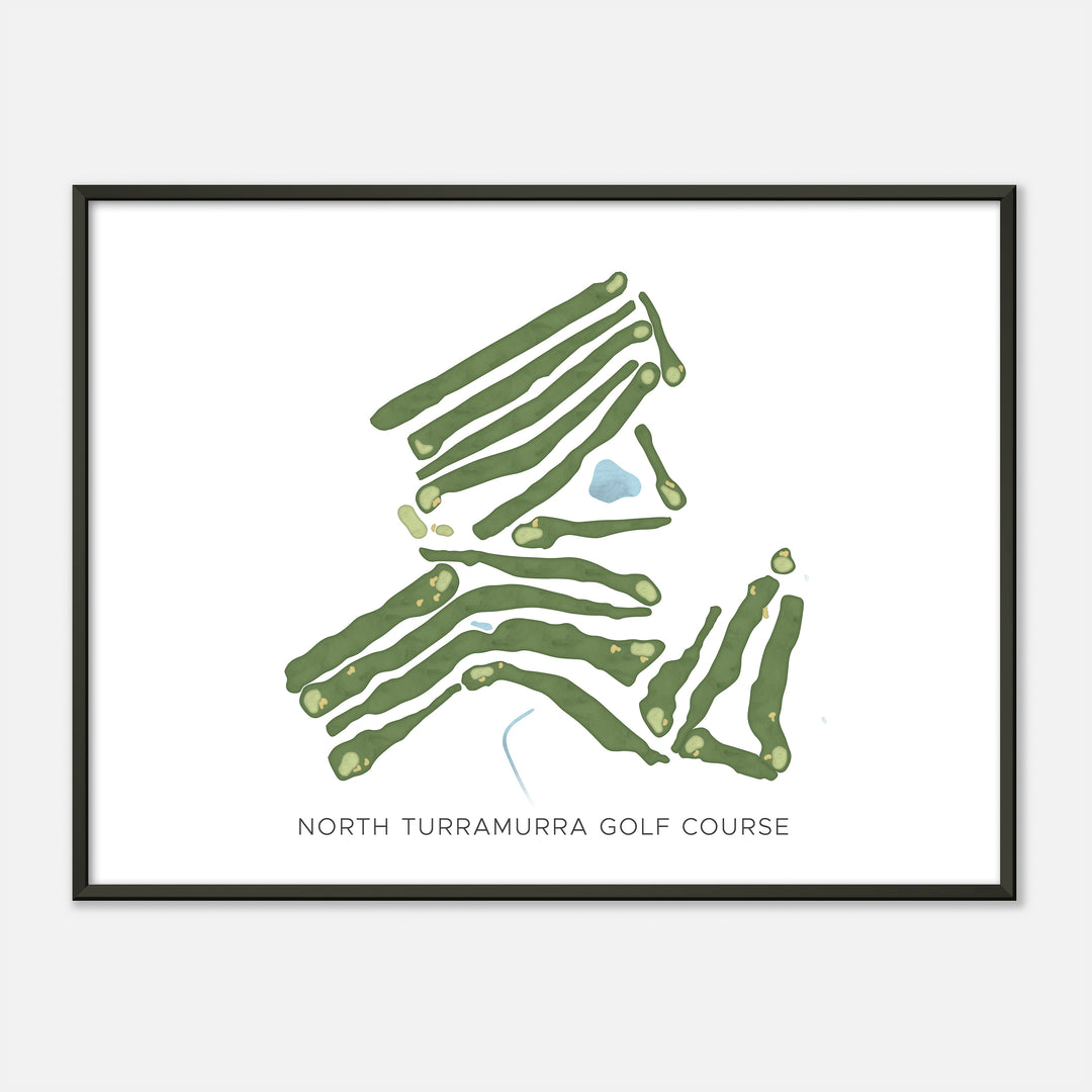 Print of North Turramurra Golf Course Modern Map