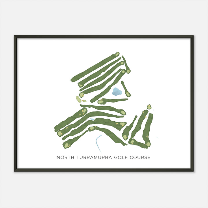 Print of North Turramurra Golf Course Modern Map