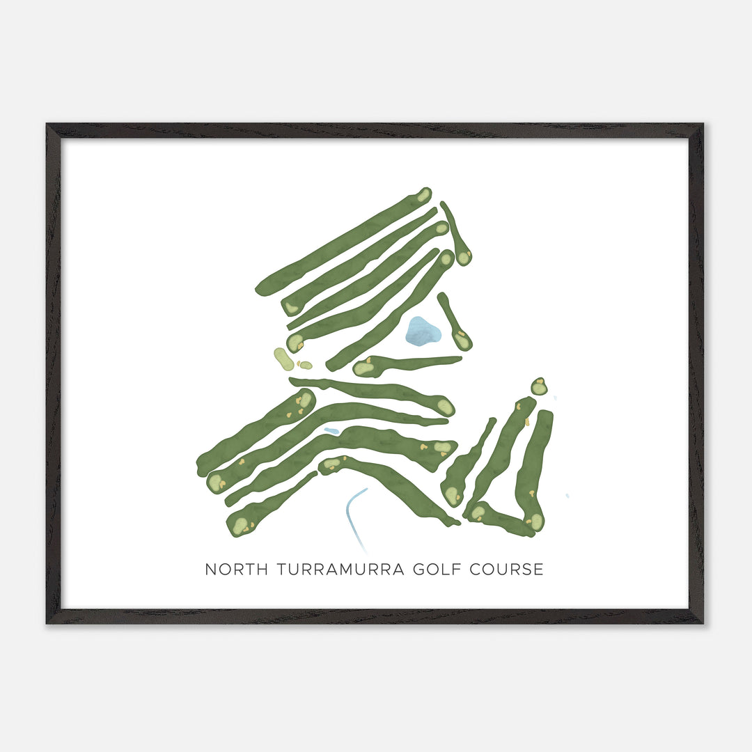 Print of North Turramurra Golf Course Modern Map
