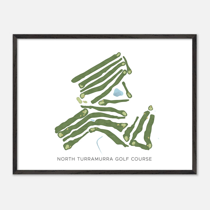 Print of North Turramurra Golf Course Modern Map