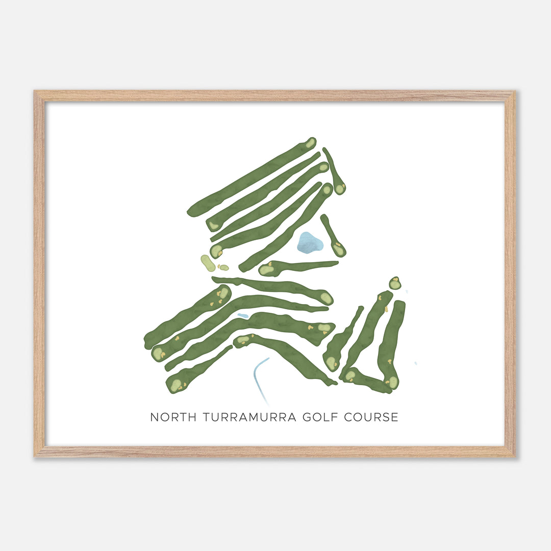 Print of North Turramurra Golf Course Modern Map