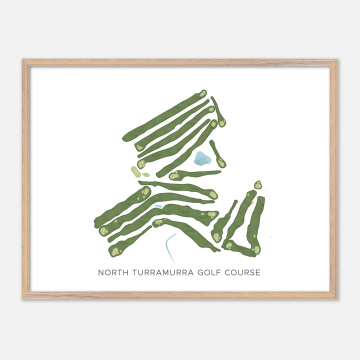 Print of North Turramurra Golf Course Modern Map