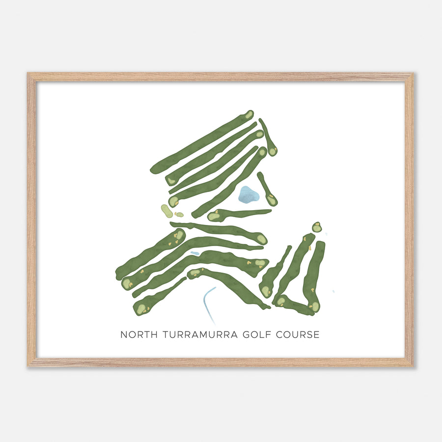 Print of North Turramurra Golf Course Modern Map