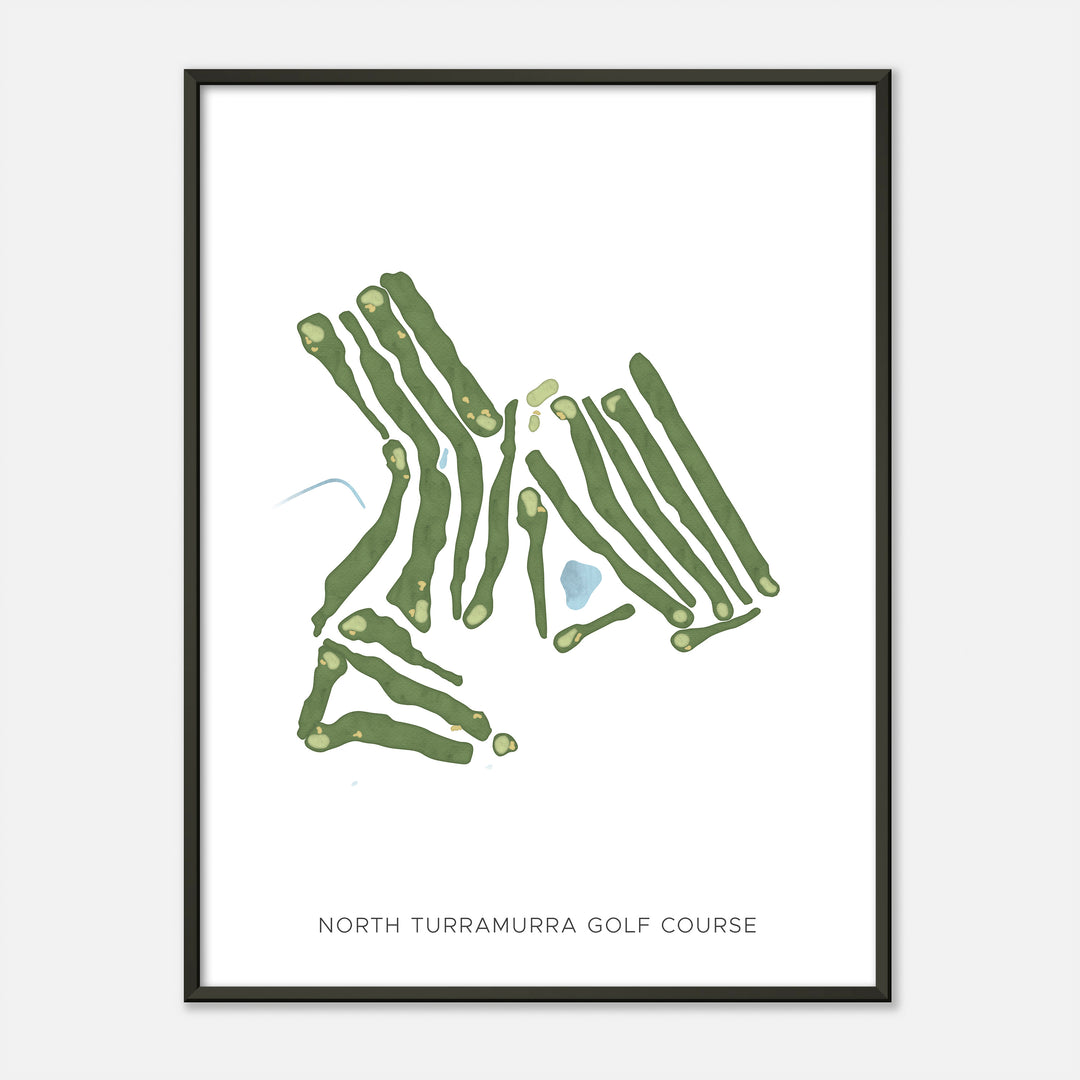 Print of North Turramurra Golf Course Modern Map