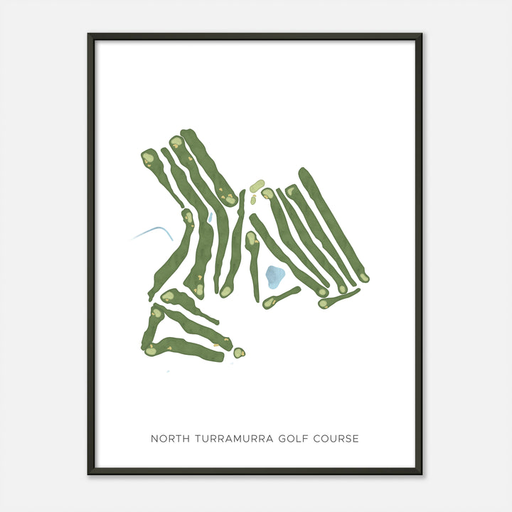 Print of North Turramurra Golf Course Modern Map