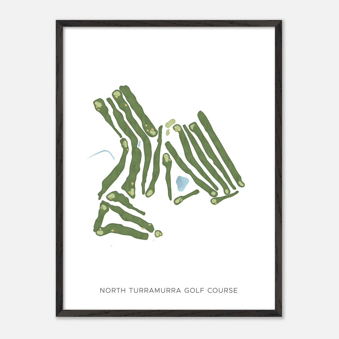 Print of North Turramurra Golf Course Modern Map