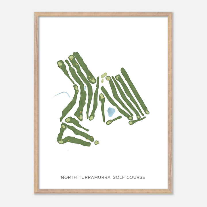 Print of North Turramurra Golf Course Modern Map