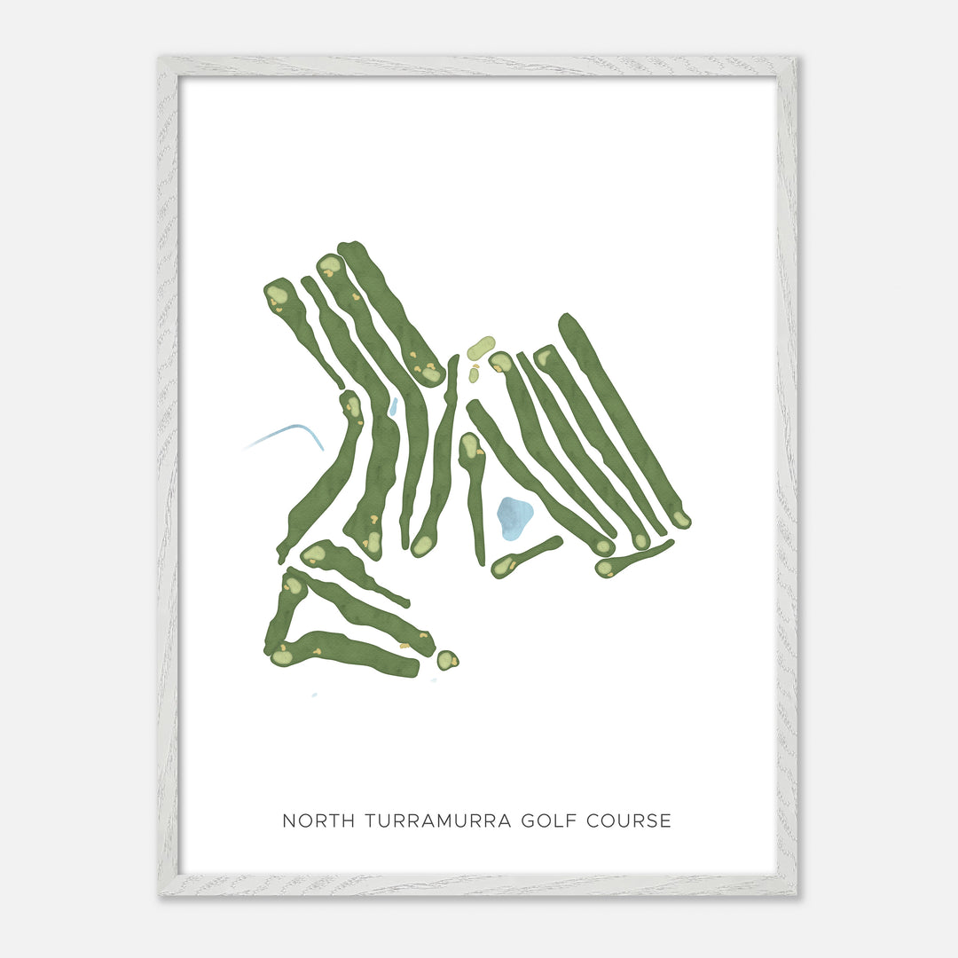 Print of North Turramurra Golf Course Modern Map
