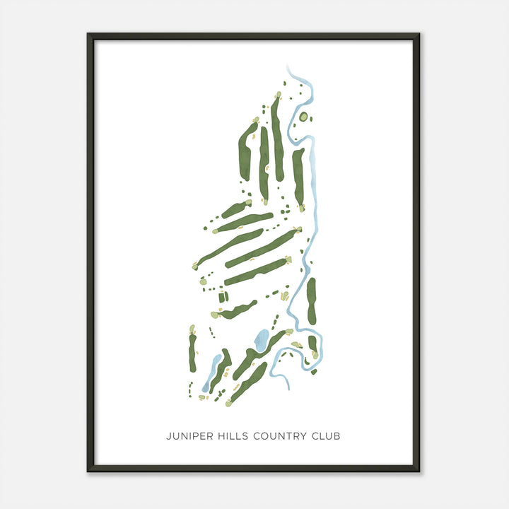 Print of Juniper Hills Country Club Modern Map