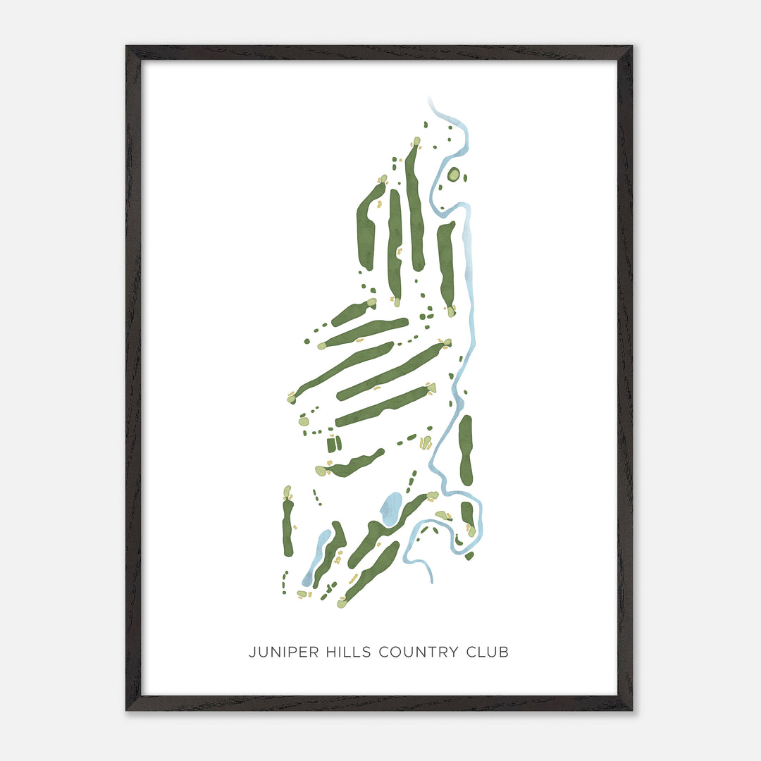 Print of Juniper Hills Country Club Modern Map