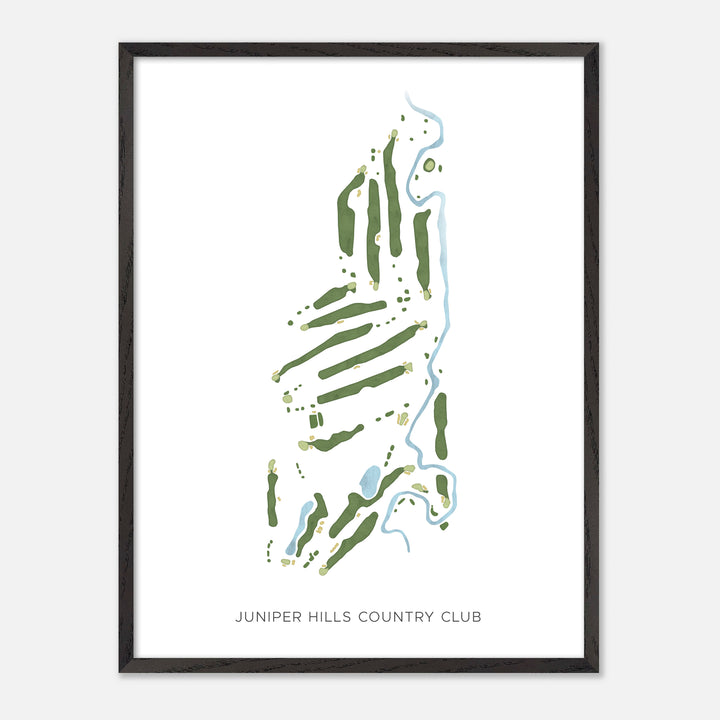 Print of Juniper Hills Country Club Modern Map