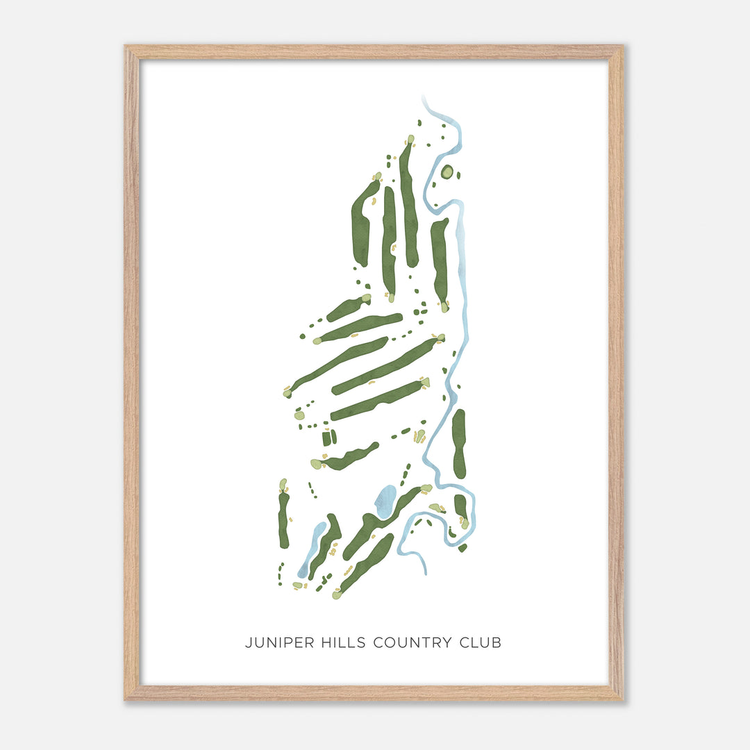Print of Juniper Hills Country Club Modern Map