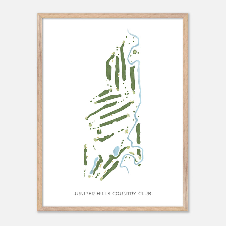 Print of Juniper Hills Country Club Modern Map