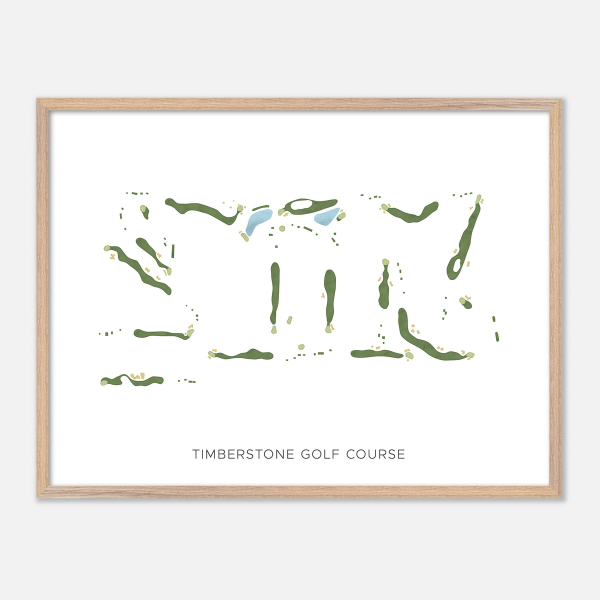 Print of Timberstone Golf Course Modern Map