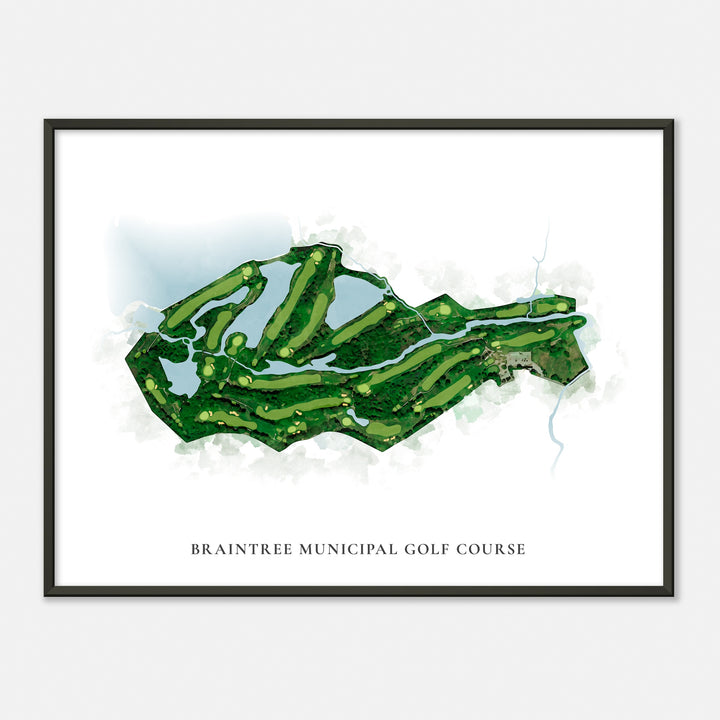 Print of Braintree Municipal Golf Course Classic Map
