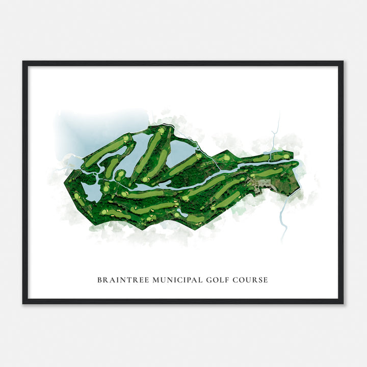Print of Braintree Municipal Golf Course Classic Map