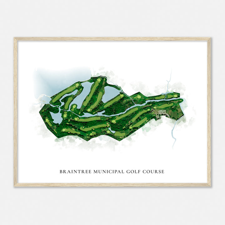 Print of Braintree Municipal Golf Course Classic Map