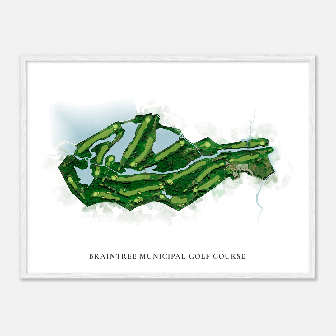 Print of Braintree Municipal Golf Course Classic Map