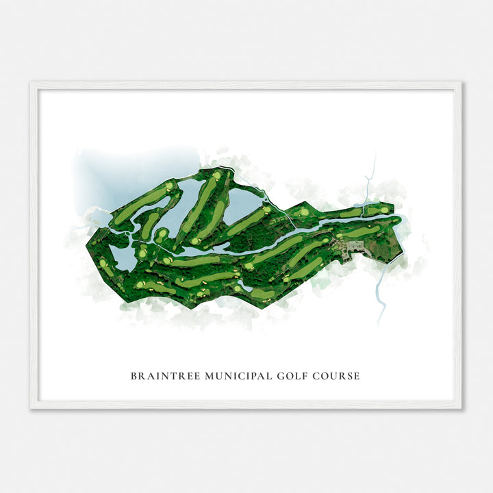 Print of Braintree Municipal Golf Course Classic Map