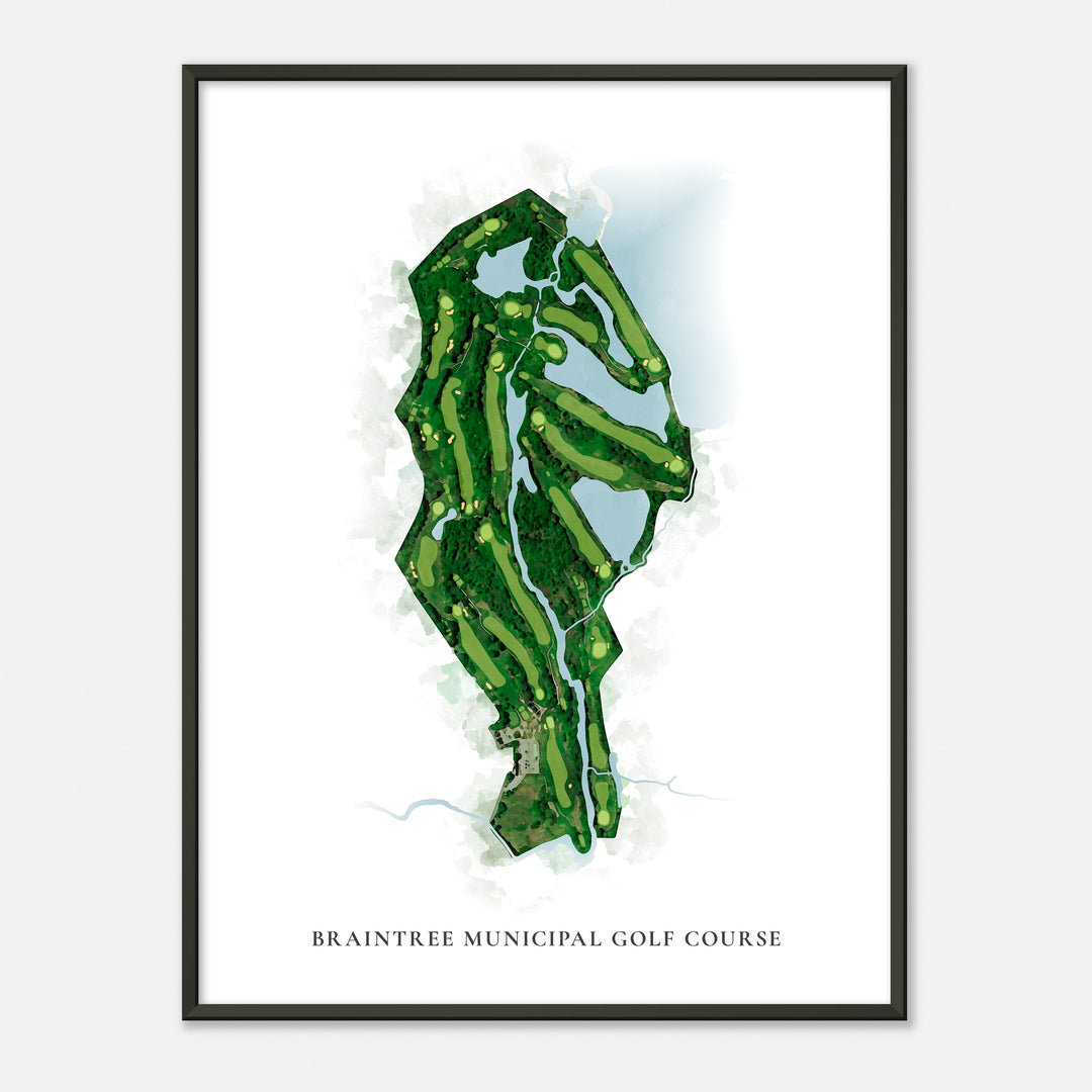 Print of Braintree Municipal Golf Course Classic Map