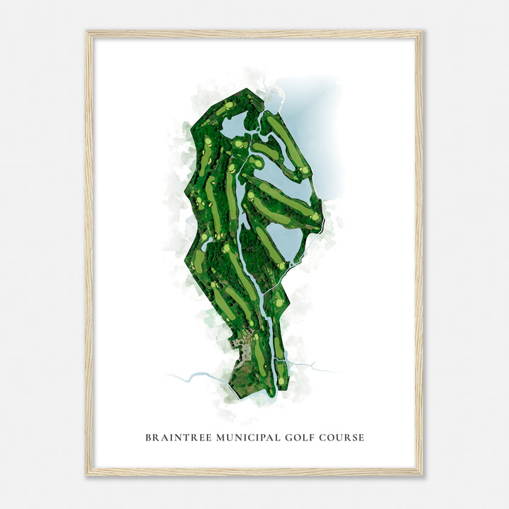Print of Braintree Municipal Golf Course Classic Map
