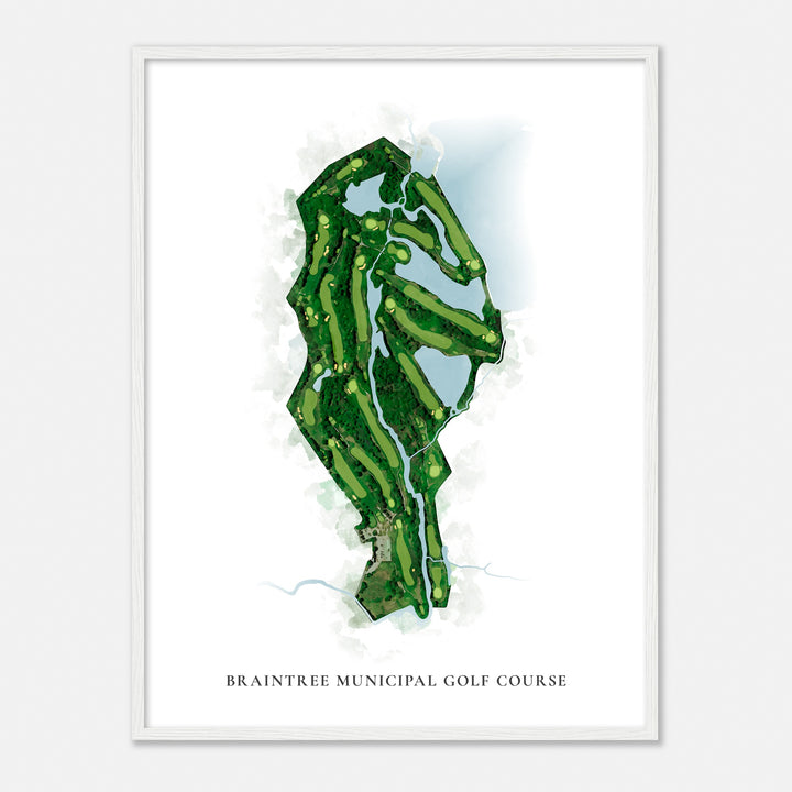 Print of Braintree Municipal Golf Course Classic Map