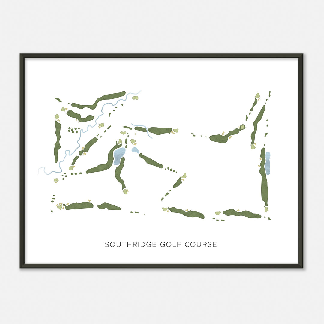 Print of Southridge Golf Course Modern Map
