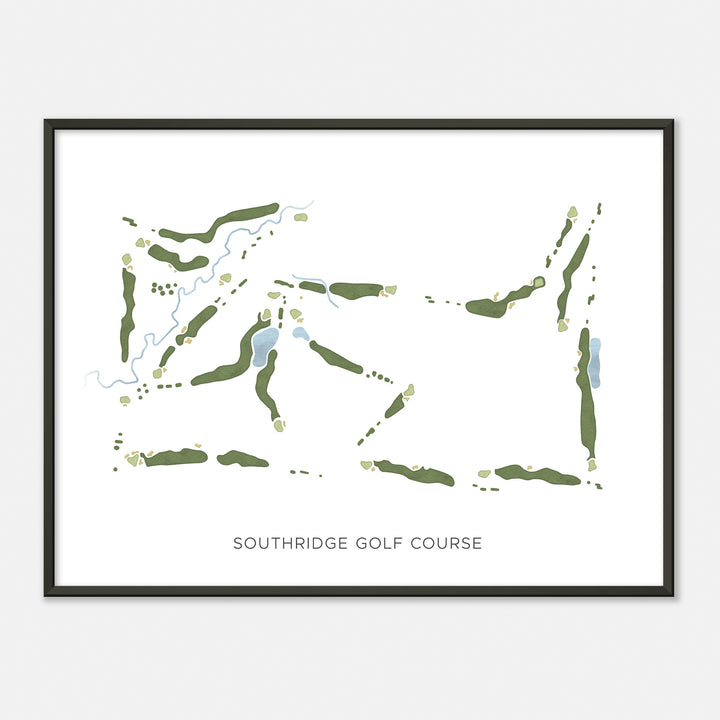 Print of Southridge Golf Course Modern Map