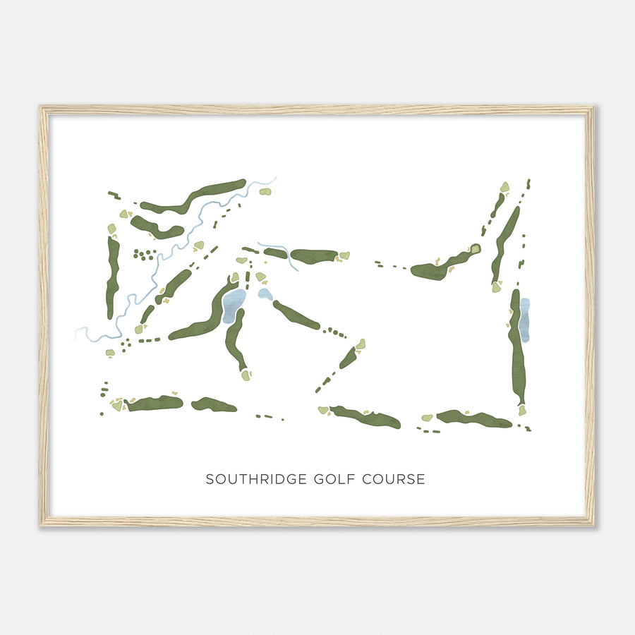 Print of Southridge Golf Course Modern Map