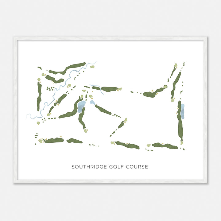 Print of Southridge Golf Course Modern Map