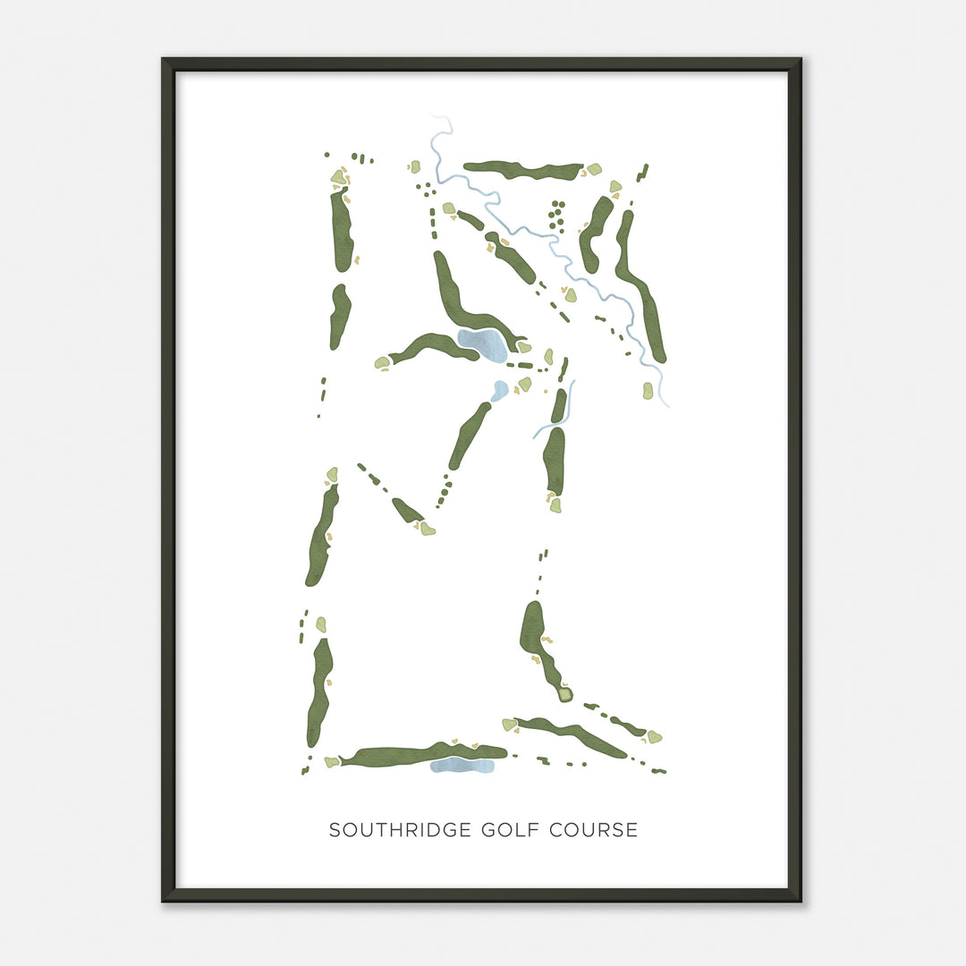 Print of Southridge Golf Course Modern Map