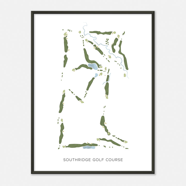 Print of Southridge Golf Course Modern Map