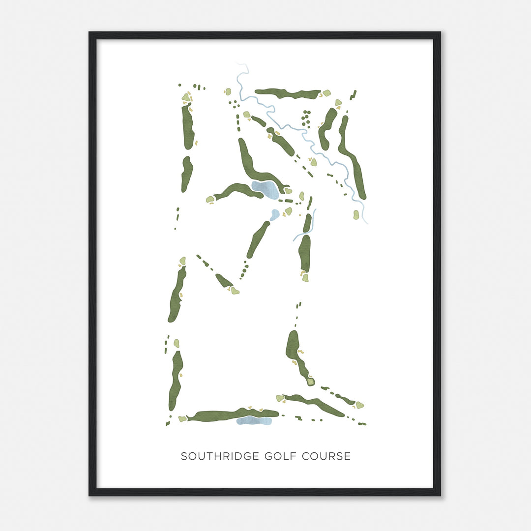 Print of Southridge Golf Course Modern Map