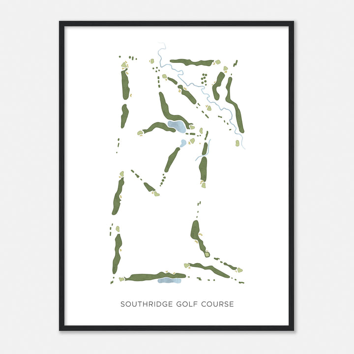 Print of Southridge Golf Course Modern Map