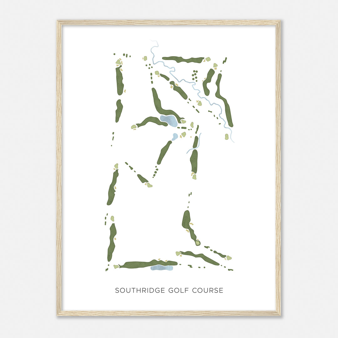 Print of Southridge Golf Course Modern Map