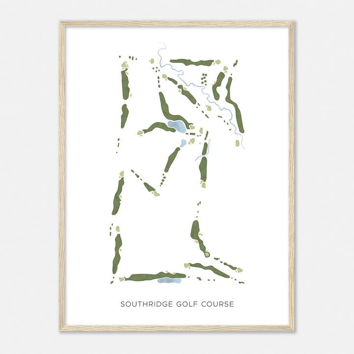 Print of Southridge Golf Course Modern Map