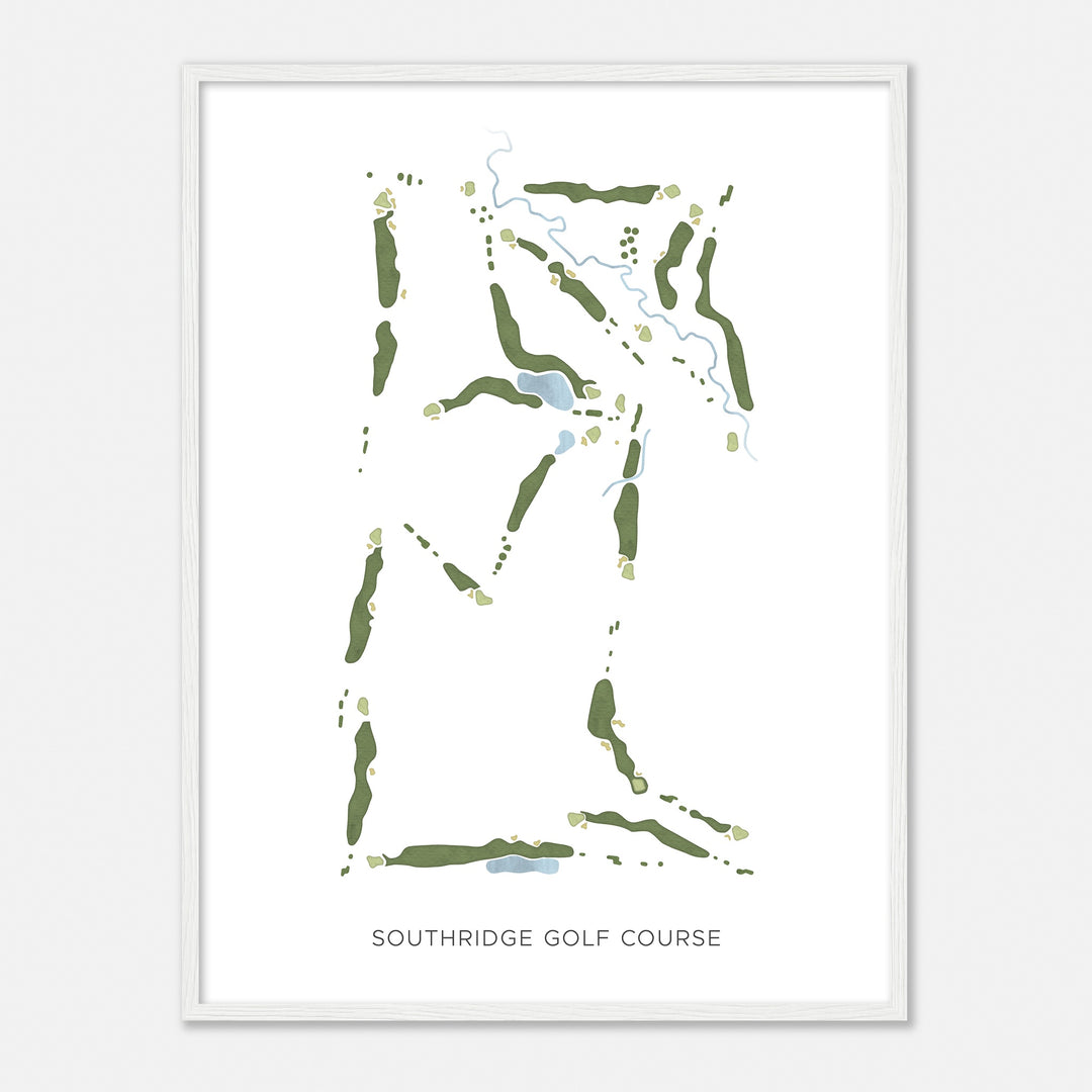 Print of Southridge Golf Course Modern Map