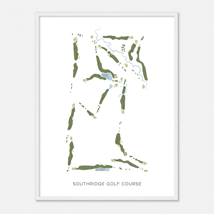 Print of Southridge Golf Course Modern Map