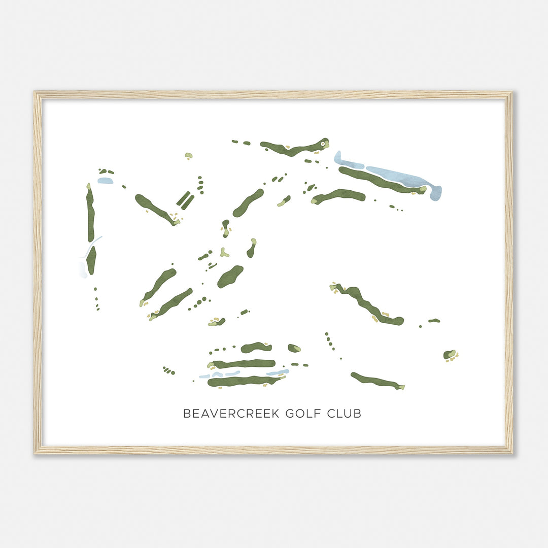 Print of Beavercreek Golf Club Modern Map