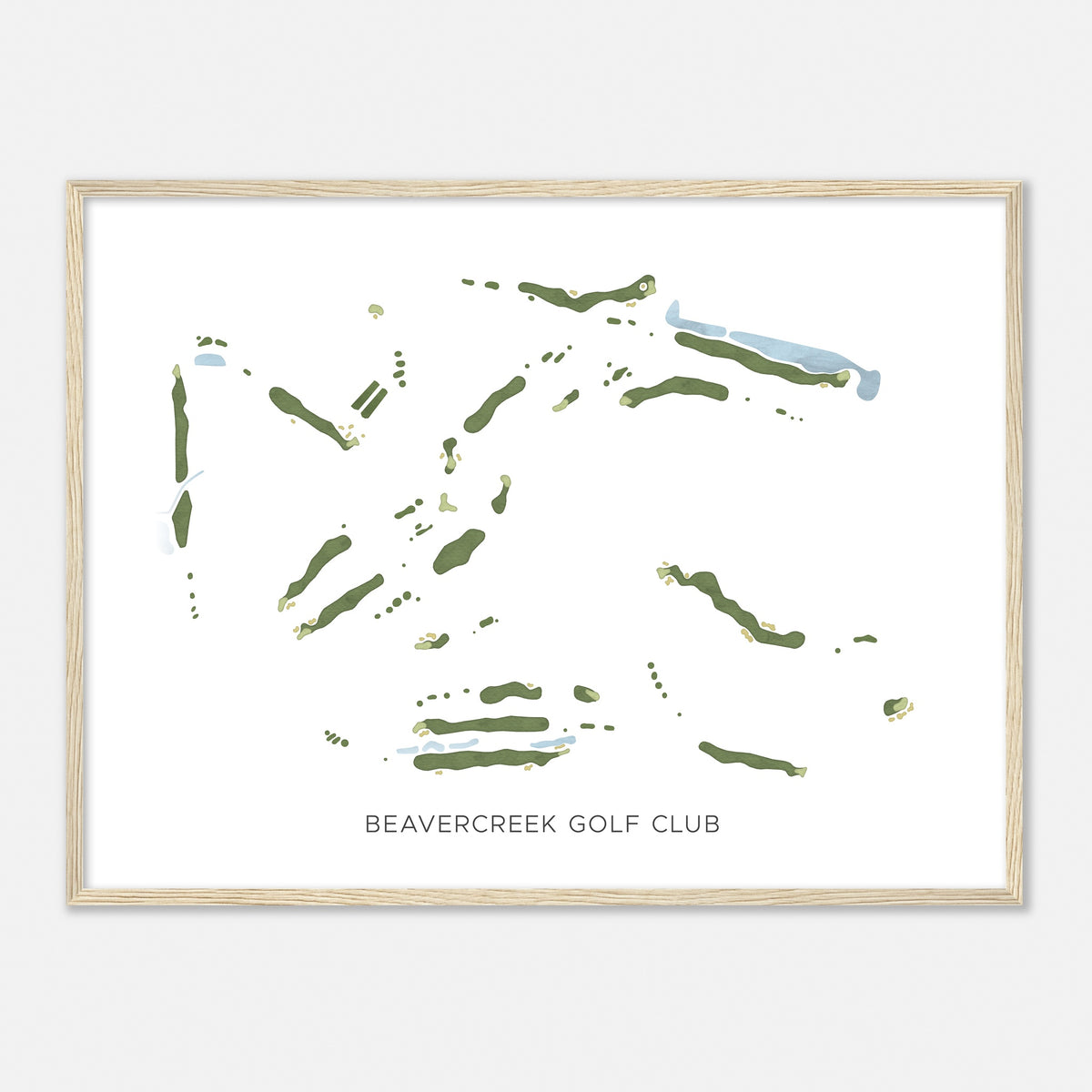 Print of Beavercreek Golf Club Modern Map