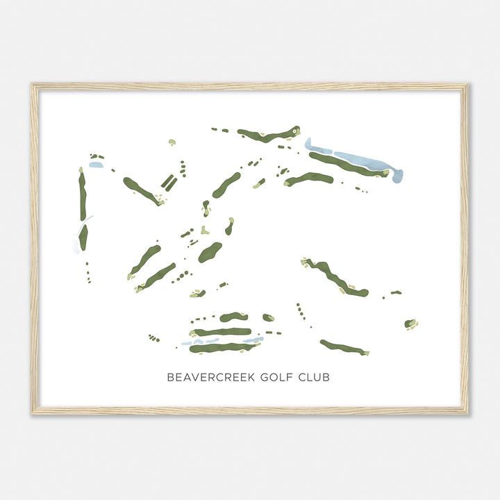 Print of Beavercreek Golf Club Modern Map