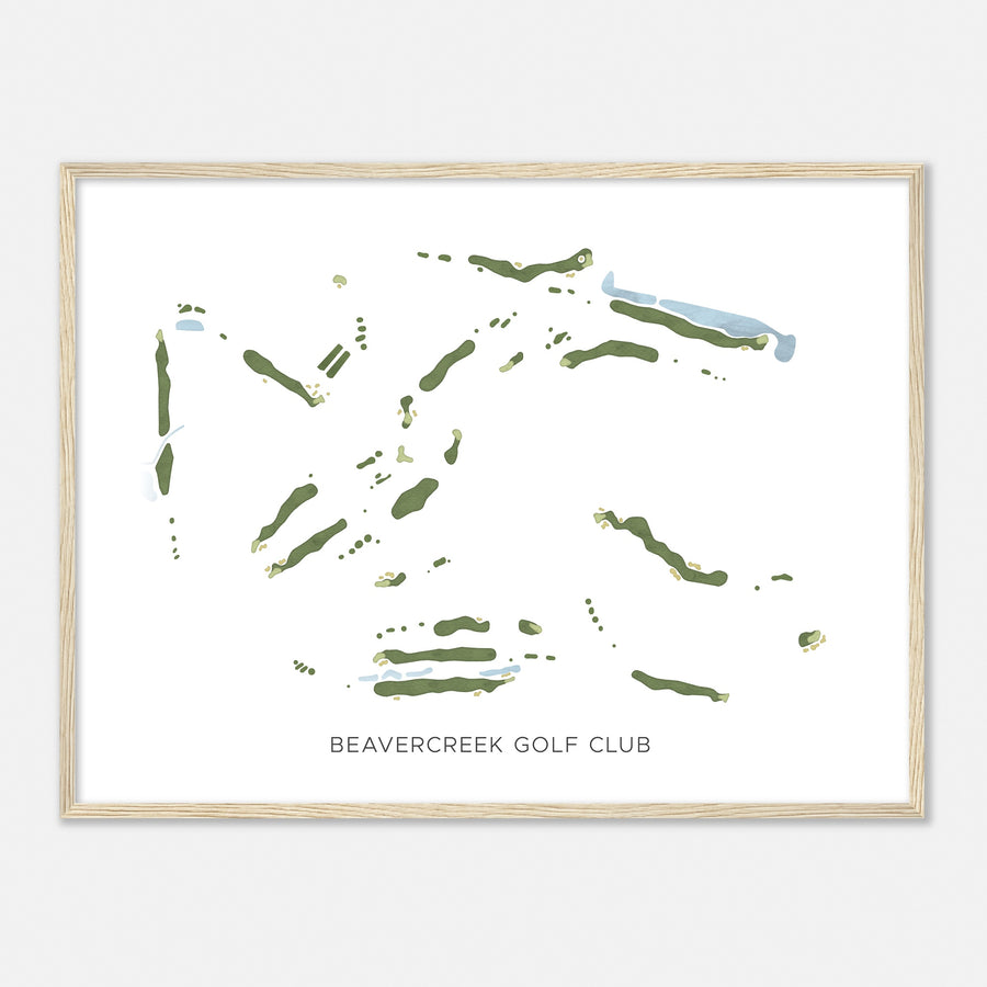 Print of Beavercreek Golf Club Modern Map