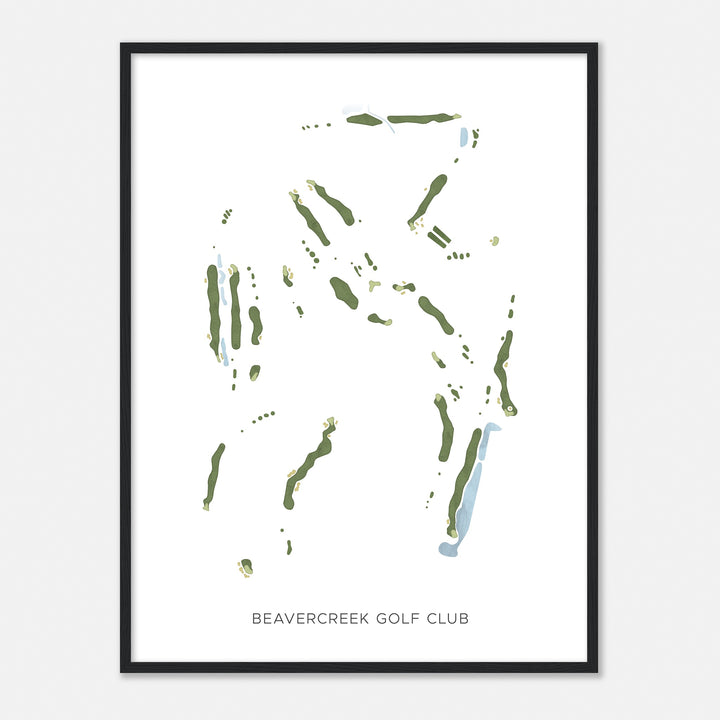 Print of Beavercreek Golf Club Modern Map
