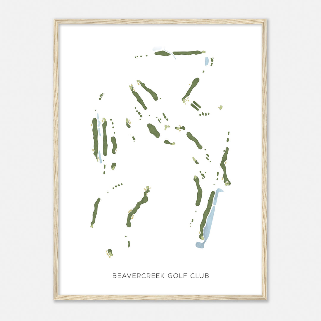 Print of Beavercreek Golf Club Modern Map
