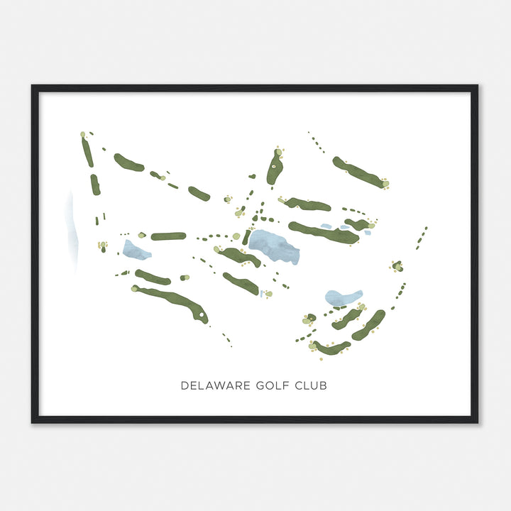 Print of Delaware Golf Club Modern Map