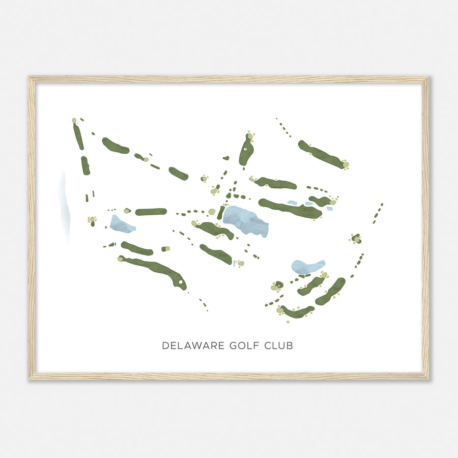 Print of Delaware Golf Club Modern Map
