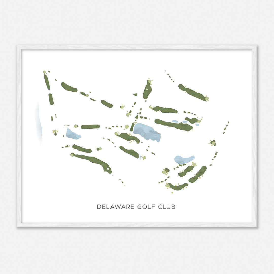 Print of Delaware Golf Club Modern Map